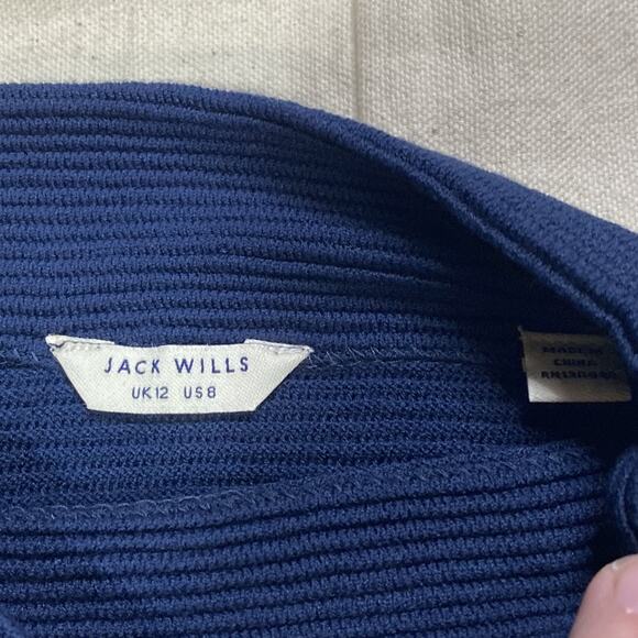 Jack Wills Women’s Blue Turtleneck Sweater Sz 8 Long Sleeve - Picture 4 of 13